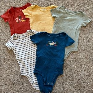 5 Carters bodysuits - animal theme